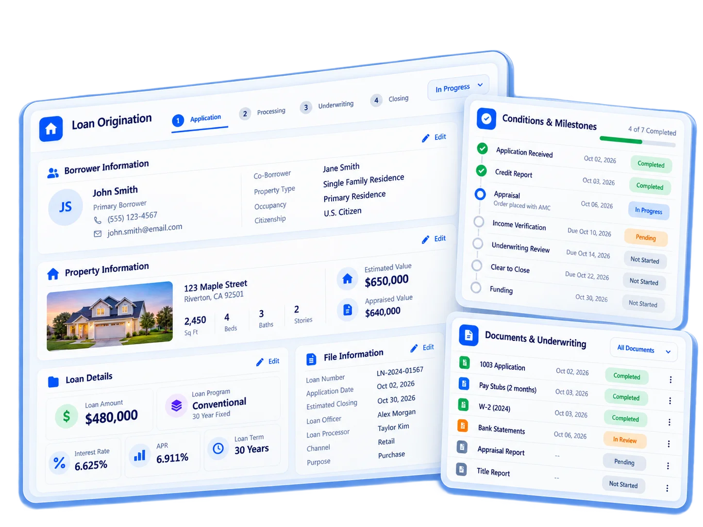 LOS product interface
