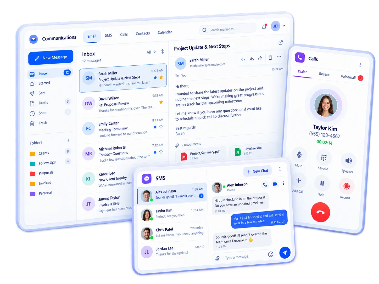 Communication product interface