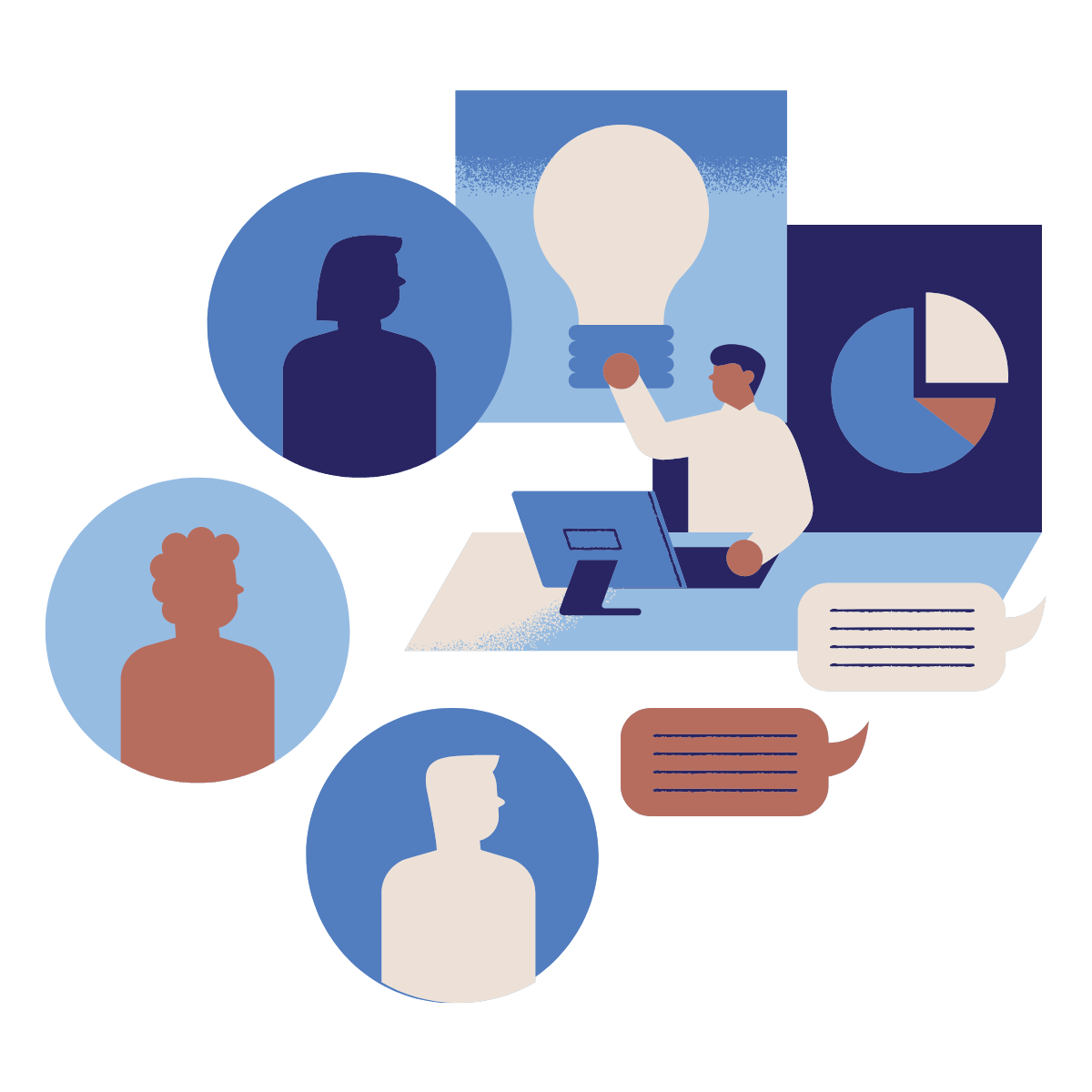 Map with customers